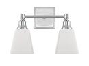 60W 2-Light Medium E-26 Bath Light in Polished Chrome