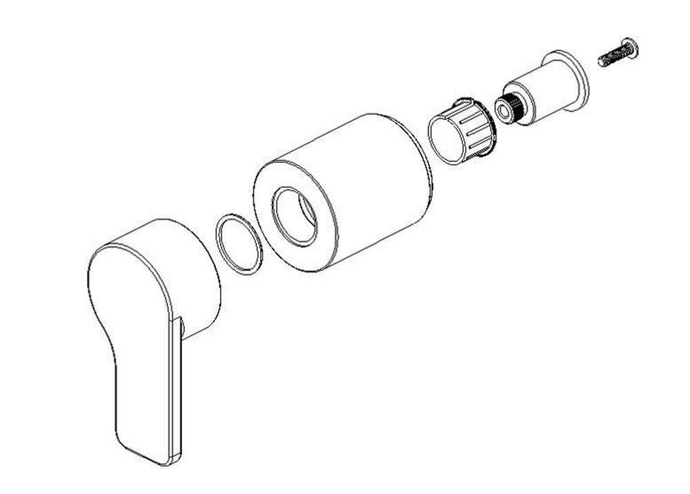 Mirabelle&reg; Brushed Nickel Lever Handle Assembly 