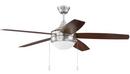 52 in. 54W 5-Blade Ceiling Fan in Brushed Polished Nickel