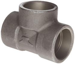 1-1/2 x 1 in. 3000# Galv FS Thrd Tee Forged Steel A105 Electroplated Galvanized