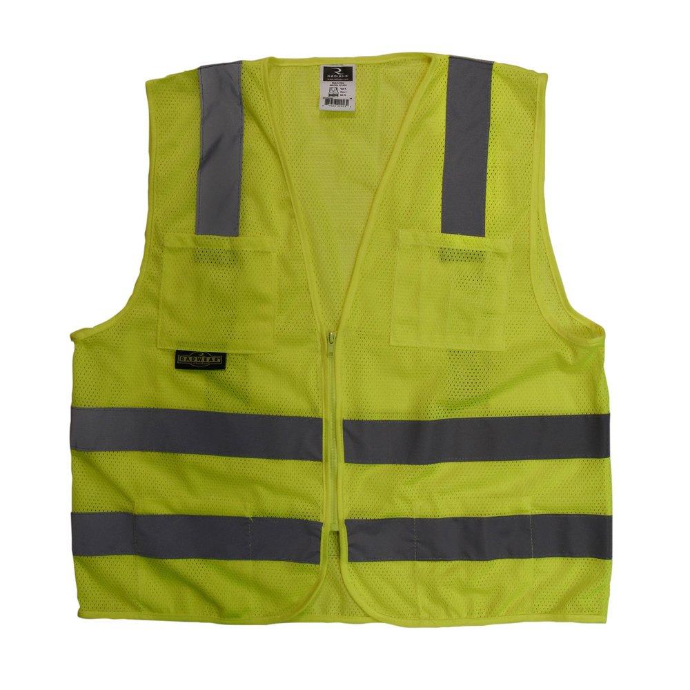 Radians Hi-Viz Green Polyester Mesh Surveyor Safety Vest in Hi-Viz Green 