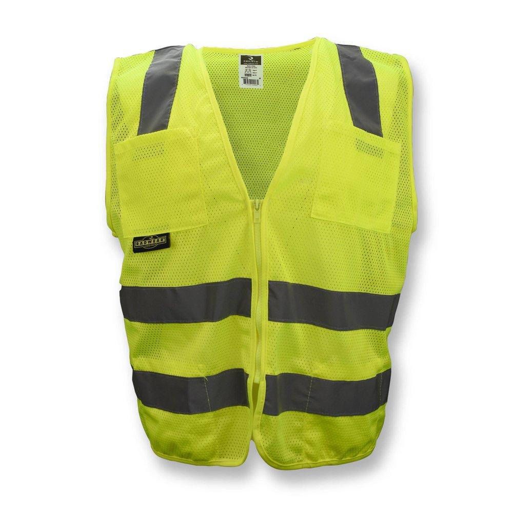 Radians Hi-Viz Green Polyester Mesh Surveyor Safety Vest in Hi-Viz Green 