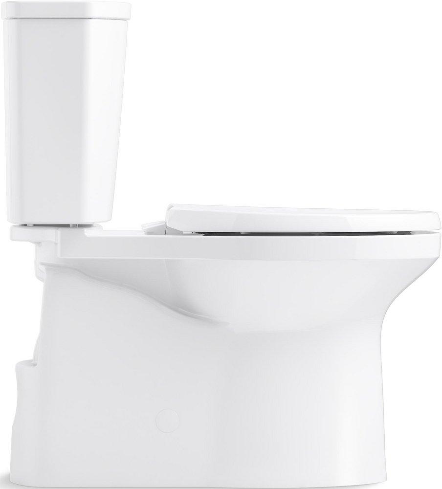 KOHLER White 1.28 gpf Elongated Floor Mount Two Piece Toilet 