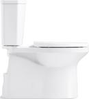 KOHLER White 1.28 gpf Elongated Floor Mount Two Piece Toilet 