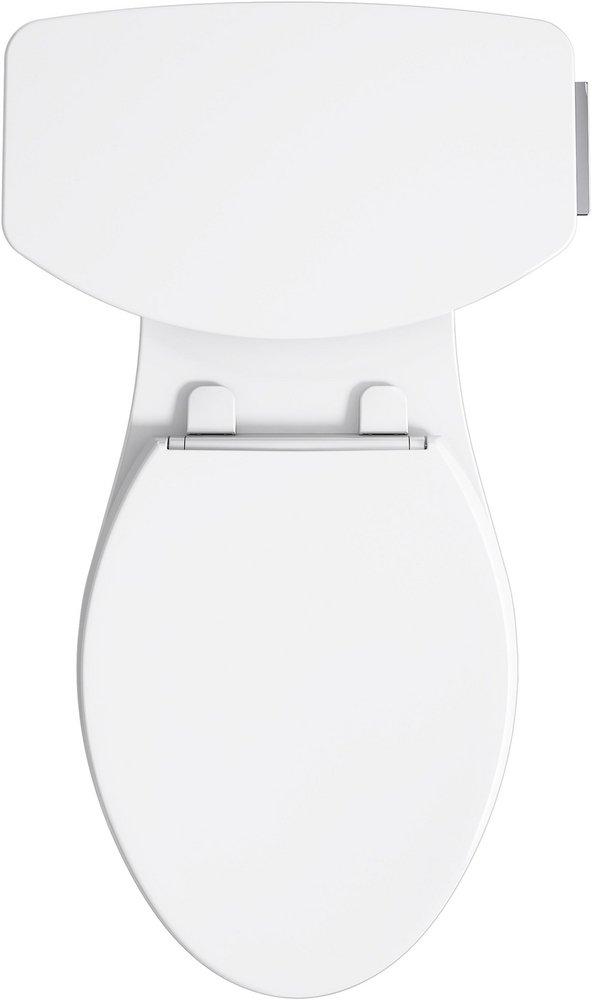 KOHLER White 1.28 gpf Elongated Floor Mount Two Piece Toilet 