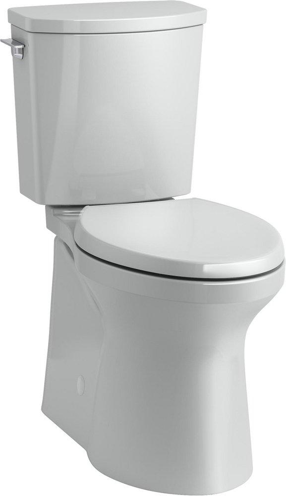 KOHLER Ice&trade; Grey 1.28 gpf Elongated Floor Mount Two Piece Toilet 