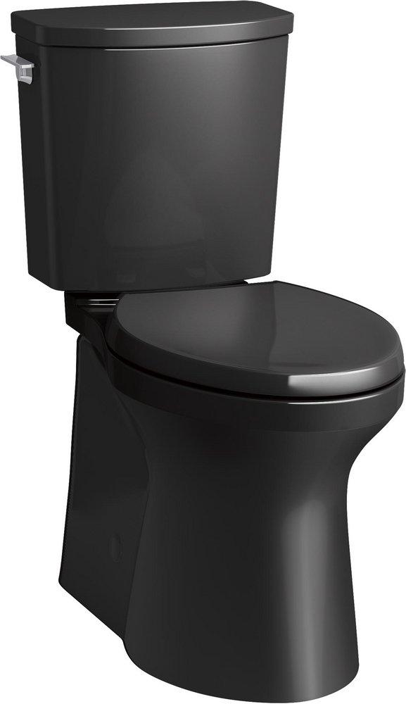 KOHLER Black Black&trade; 1.28 gpf Elongated Floor Mount Two Piece Toilet 
