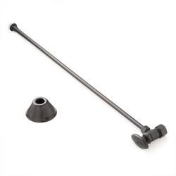 5/8 x 3/8 x 20 in. Angle Supply Kit for Toilets in Matte Black