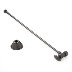 5/8 x 3/8 x 20 in. Angle Supply Kit for Toilets in Matte Black