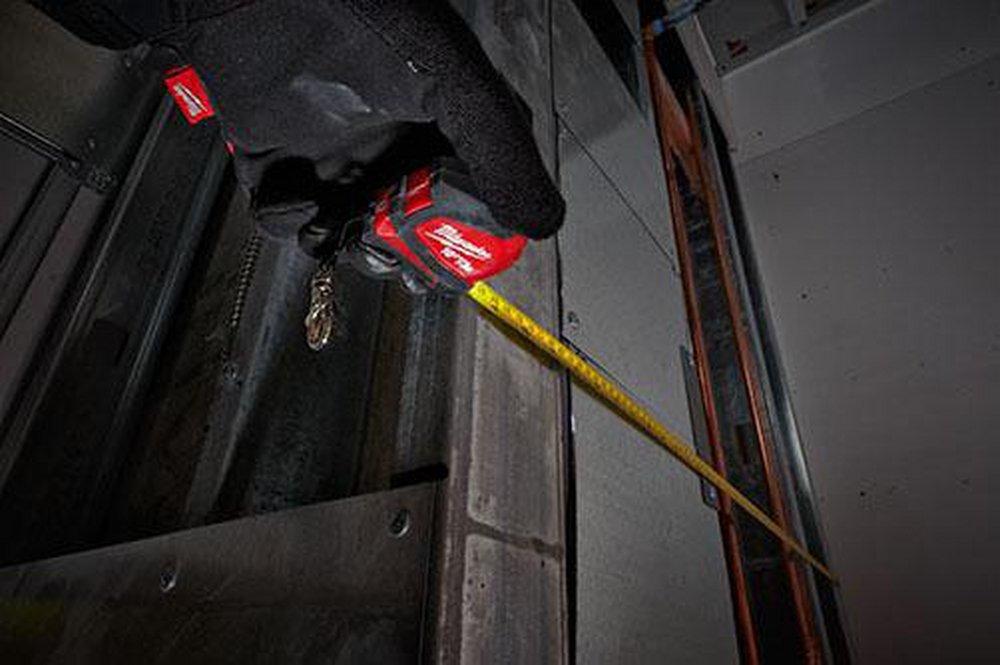 Milwaukee&reg; Silver Keychain Tape Measure with LED 