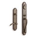 Brass Oval Entrance Door Set with Lever Handle in Satin Brass