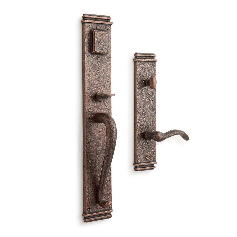Signature Hardware Antique Brass Brass Rectangular Entrance Door Set with Lever Handle 