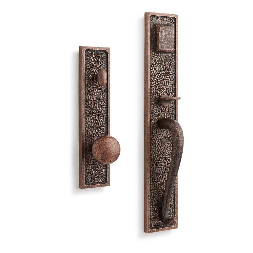 Signature Hardware Antique Brass 3-1/4 in. Knob Entrance Door Set Entrance Set 