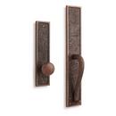 Signature Hardware Antique Brass 3-1/4 in. Knob Handle Dummy Entrance Door Set 