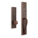 3-1/4 in. Knob Handle Dummy Entrance Door Set in Antique Brass