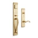 Bronze Rectangular Entrance Door Set with Lever Handle in Dark Bronze