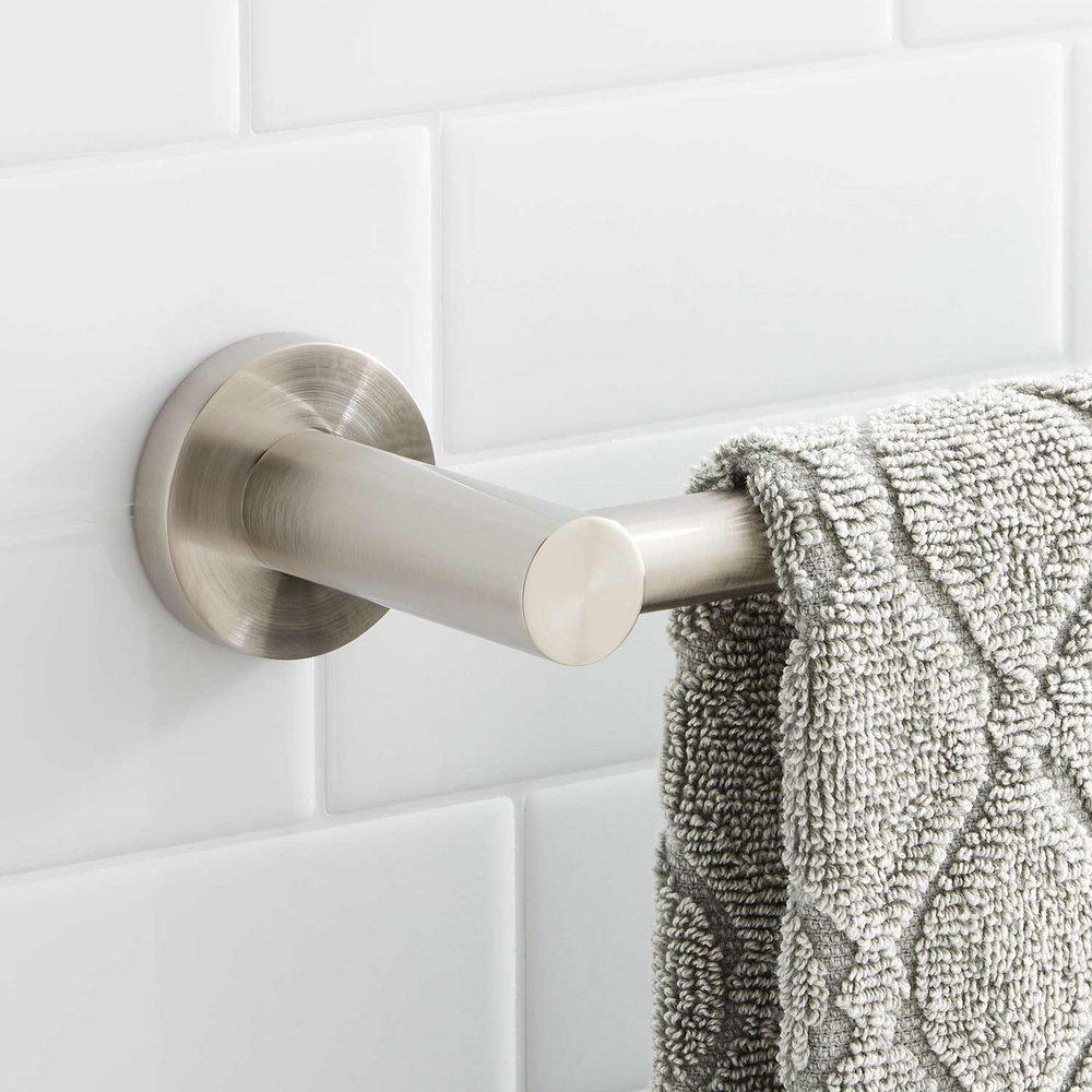 Signature Hardware Brushed Nickel 4 Piece Bathroom Accessory Set 