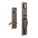 Signature Hardware Satin Brass 3-1/4 in. Lever Entrance Door Set Left Hand Entrance Set 