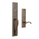 Signature Hardware Satin Brass 3-1/4 in. Lever Entrance Door Set Right Hand Entrance Set 