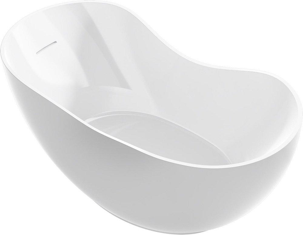 KOHLER White 66 x 31-1/2 in. Freestanding Bathtub with Center Drain 