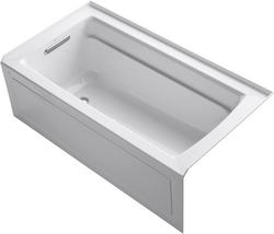 60 in. x 32 in. Air Bath Alcove Bathtub with Left Drain in White