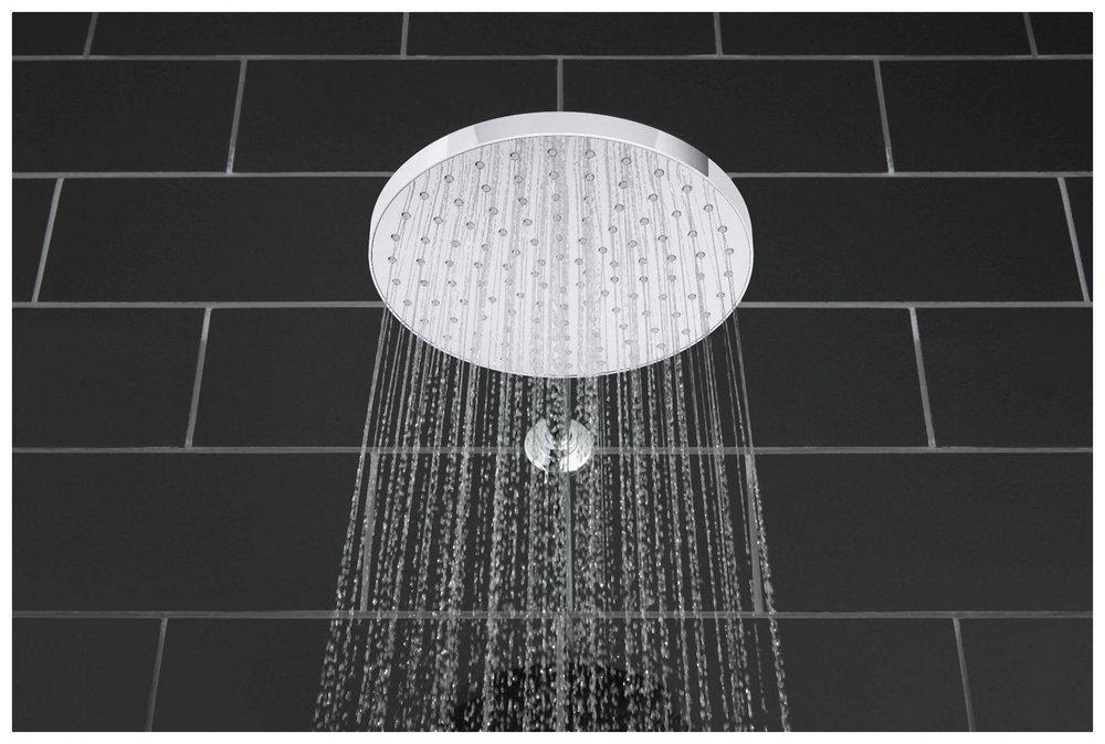 KOHLER Matte Black Single Drenching Rain and Full Coverage Showerhead 