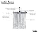 KOHLER Matte Black Single Drenching Rain and Full Coverage Showerhead 