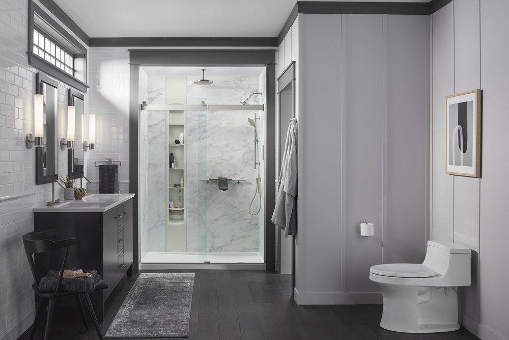 KOHLER Matte Black Single Drenching Rain and Full Coverage Showerhead 