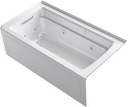60 in. x 32 in. Whirlpool Alcove Bathtub with Right Drain in White