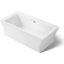 72 x 35-7/8 in. Freestanding Bathtub with Center Drain in White