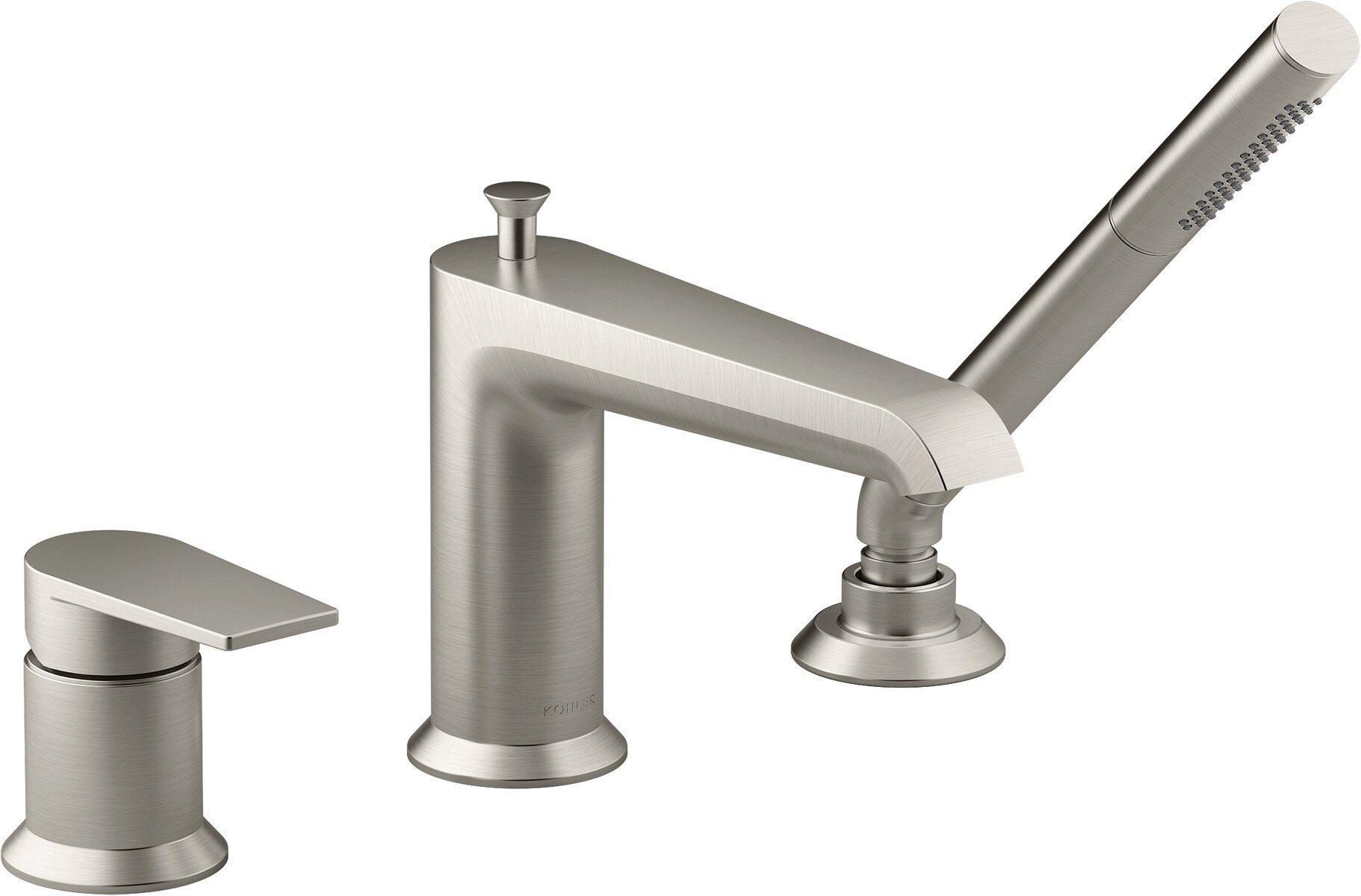 KOHLER Vibrant Brushed Nickel Single Handle Roman Tub Faucet 