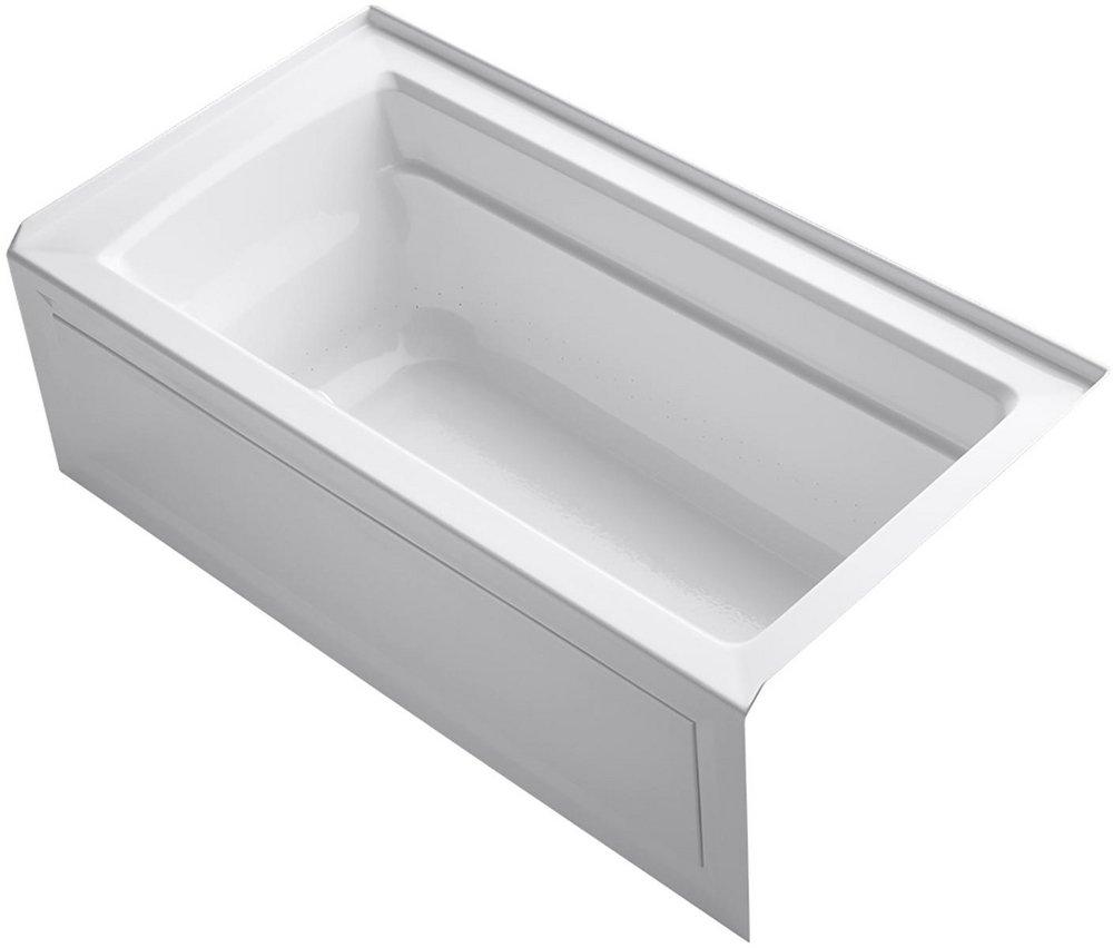 KOHLER White 60 x 32 in. Air Bath Alcove Bathtub with Right Drain 