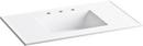 37 x 22-3/8 in. Single Bowl Vitreous China Vanity Top in White