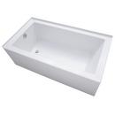 Signature Hardware White 60 x 36 in. Soaker Drop-in Bathtub with Left Drain 