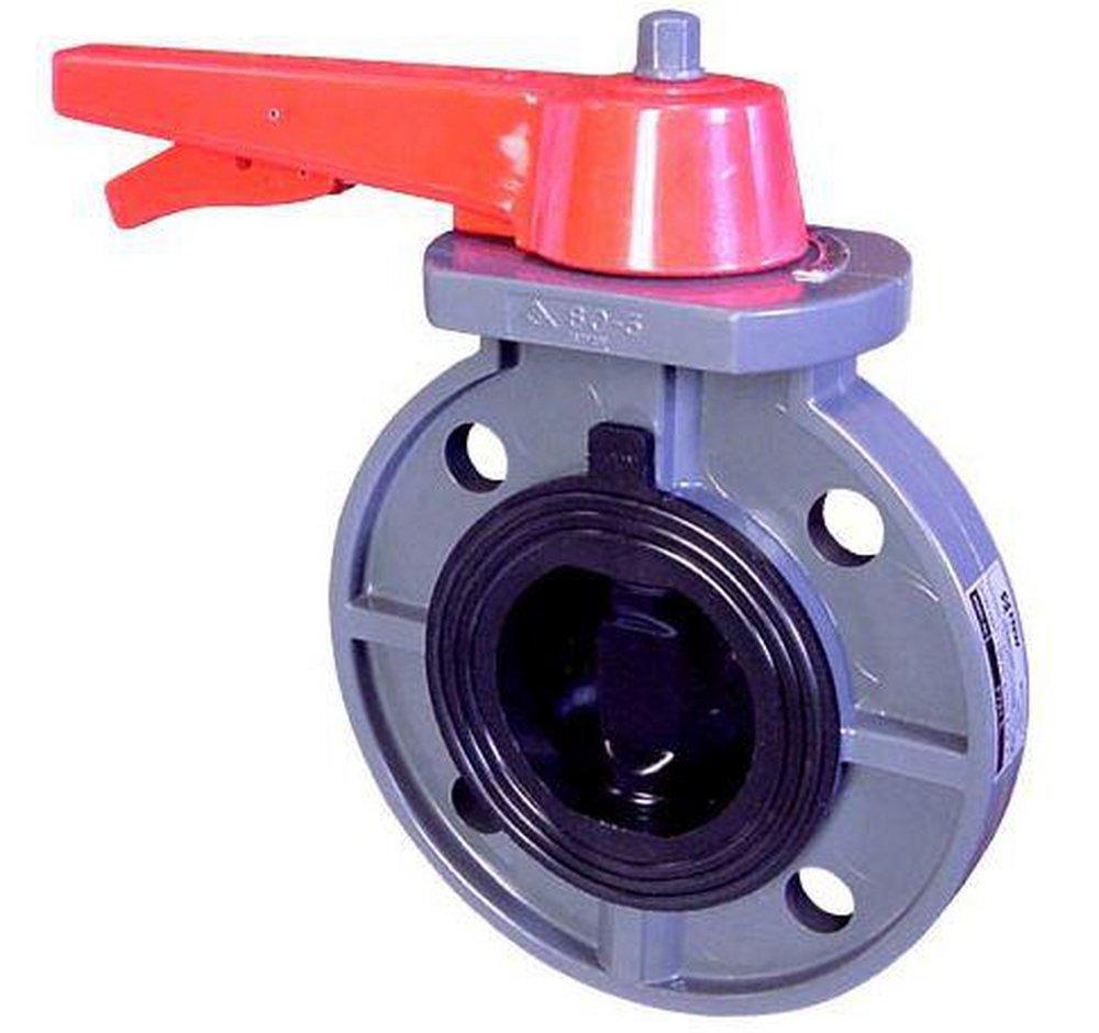 FNW&reg; Plastic Wafer EPDM Gear Operator Handle Butterfly Valve 