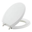 Kallista Stucco White Round Closed Front High Density Molded Wood Toilet Seat 