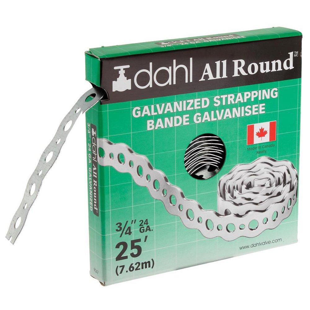 dahl Valve Steel 3/4 in. Galvanized Steel Hanger Strap 