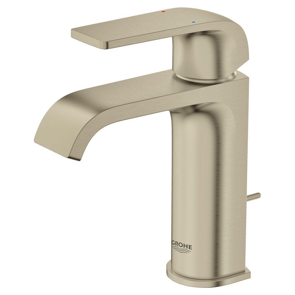 GROHE Brushed Nickel Single Handle Monoblock Bathroom Sink Faucet 