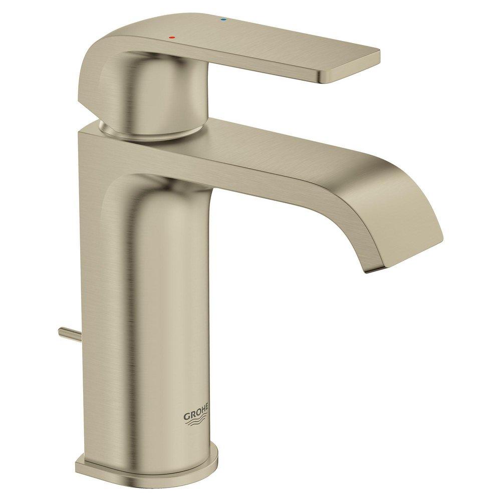 GROHE Brushed Nickel Single Handle Monoblock Bathroom Sink Faucet 
