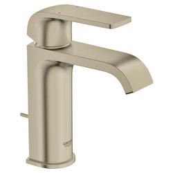 Single Handle Monoblock Bathroom Sink Faucet in Brushed Nickel