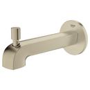 GROHE Brushed Nickel 1/2 x 7-7/8 in. NPT Metal Tub Spout 