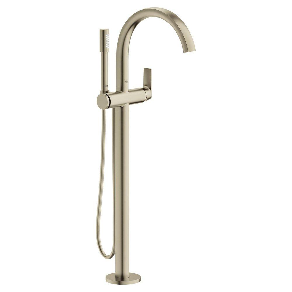 GROHE Brushed Nickel Single Handle Lever Floor Mount Filler 