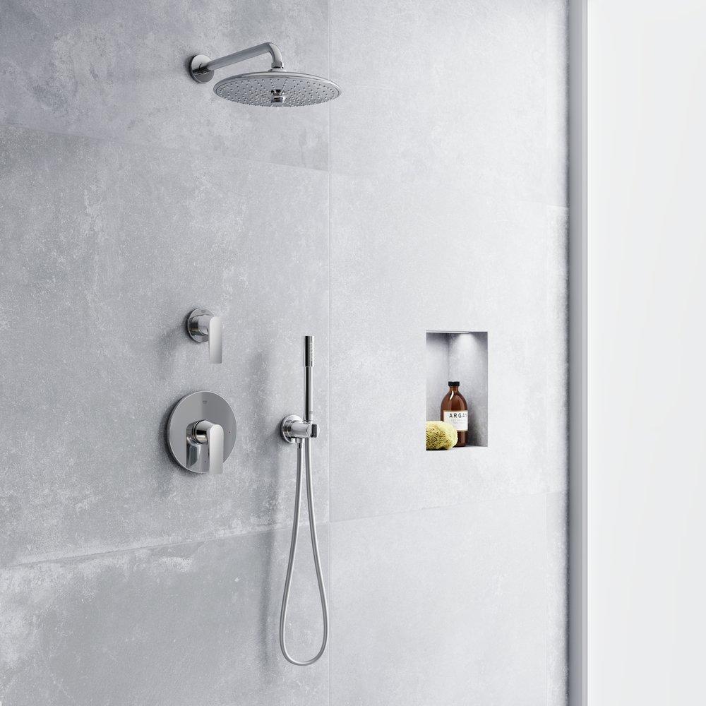GROHE StarLight&reg; Chrome Single Handle Bathtub & Shower Faucet (Trim Only) 
