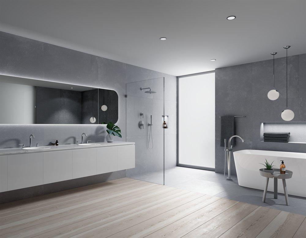 GROHE StarLight&reg; Chrome Single Handle Bathtub & Shower Faucet (Trim Only) 