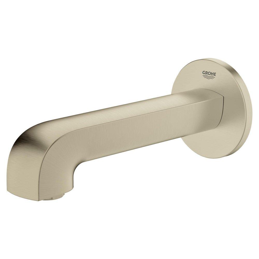GROHE Brushed Nickel 1/2 x 7-7/8 in. NPT Metal Tub Spout 