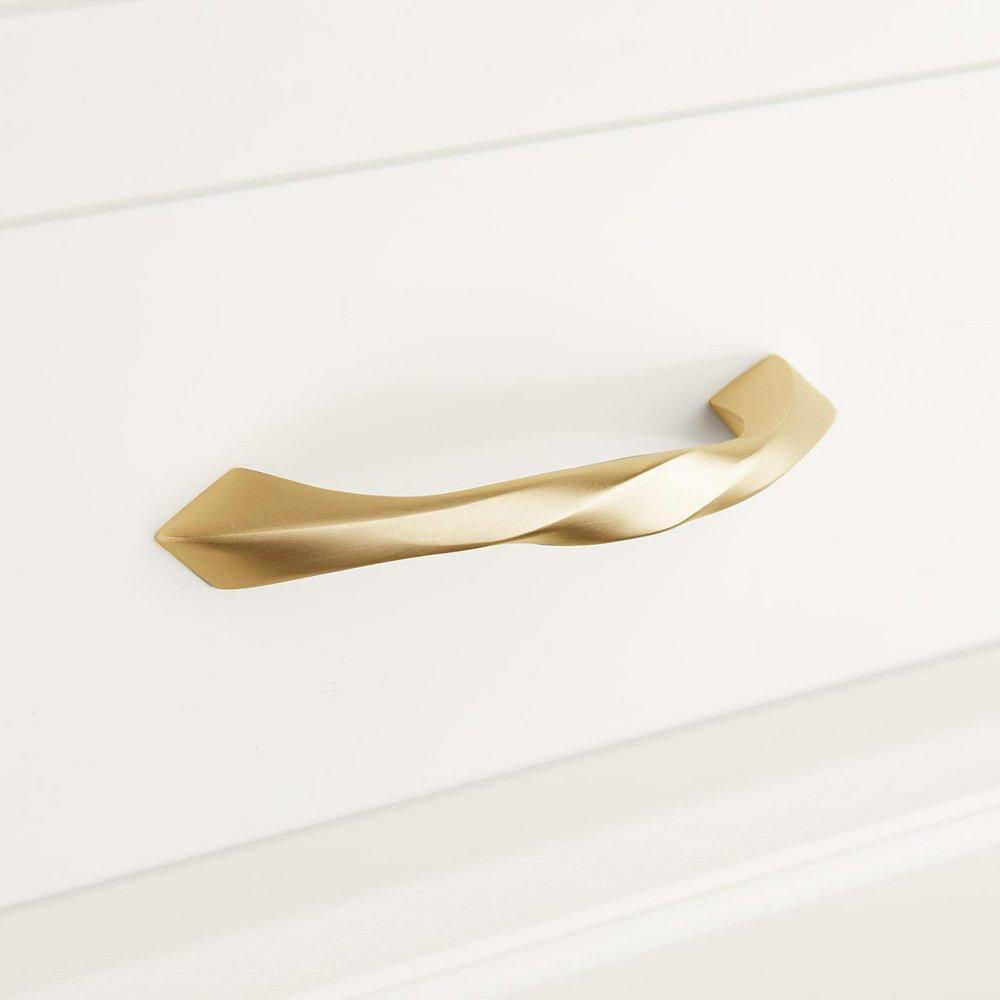 Signature Hardware Satin Brass 3-3/4 in. Brass Cabinet Pull 