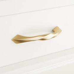 3-3/4 in. Center-to-Center Cabinet Pull in Satin Brass