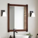 30 in. Wood Vanity Mirror in Brown