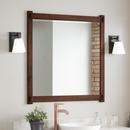 36 in. Wood Vanity Mirror in Brown