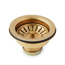 3-1/2 in. Basket Strainer in Matte Gold (Set of 2)
